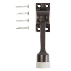 Brinks Brass Bronze Kick-Down Door Holder Mounts to door 1 in.