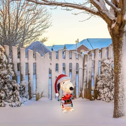 Peanuts Clear Christmas Snoopy 2 ft. Yard Decor