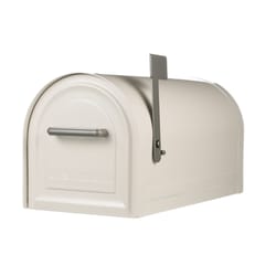 Architectural Mailboxes Reliant Contemporary Galvanized Steel Post Mount White Mailbox