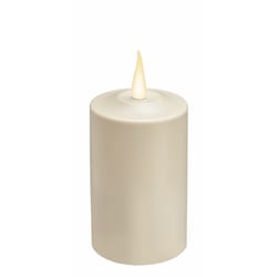 Xodus Innovations White Plastic 5 in. H Pillar Candle