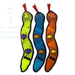 Hyper Pet Firehose Friends Assorted Canvas Snake Squeak Dog Toy 1 pk