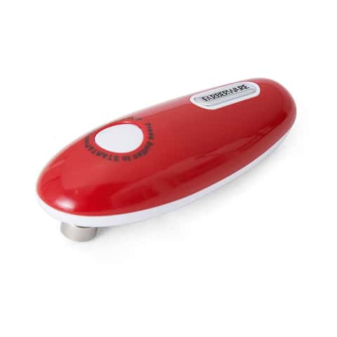 1pc Red Automatic Electric Can Opener Battery Operated Kitchen Gadget