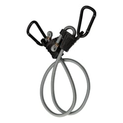 National Hardware Gray Adjustable Bungee Cord 60 in. L 2 pk