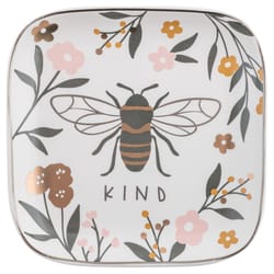 Karma Flora .30 in. H X 4.5 in. L Multicolored Ceramic Trinket Tray