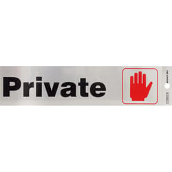 HILLMAN English Silver Private Decal 2 in. H X 8 in. W