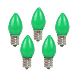 Holiday Bright Lights Incandescent C7 Green 25 ct Replacement Christmas Light Bulbs 1 ft.