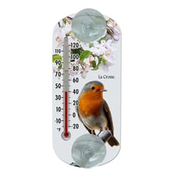 La Crosse Technology Robin Window Thermometer Plastic Multicolored 8.8 in.