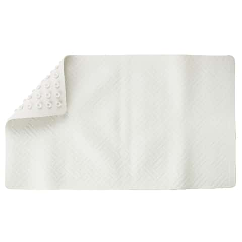 Kenney - White Cushioned Foam Spa Tub Mat