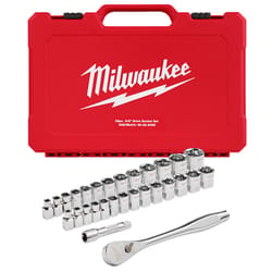 Milwaukee 3/8 in. drive Metric and SAE Ratchet and Socket Set 90 teeth