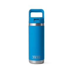 YETI Rambler 18 oz Big Wave Blue BPA Free Bottle with Straw Cap