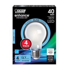 Feit Enhance A19 E26 (Medium) LED Bulb Daylight 40 Watt Equivalence 4 pk