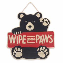 Open Road Brands Wipe your Paws Hanging Wall Decor MDF Wood 1 pk
