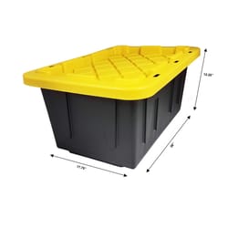 Homz 15 Qt Stackable Plastic Storage Container W/Snaplock Lid