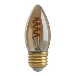 Satco B10 E26 (Medium) LED Bulb Amber 25 Watt Equivalence 1 pk