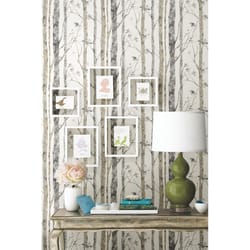 RoomMates 20.5 in. W X 16.5 ft. L Birch Trees Vinyl Peel and Stick Wallpaper