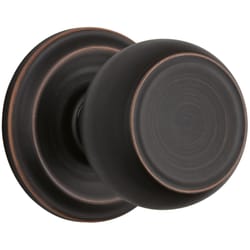Brinks Push Pull Rotate Stafford Oil Rubbed Bronze Passage Knob KW1 1.75 in.