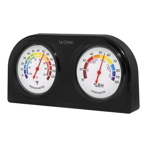 La Crosse Technology Analog Thermometer with Hygrometer Plastic White 10.13  in. - Ace Hardware