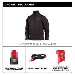 Milwaukee M12 Toughshell XXXL Long Sleeve Unisex Full-Zip Heated Jacket Kit Black