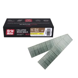 Grip-Rite 1 in. L X 18 Ga. Straight Strip Electro Galvanized Finish Nails 5000 pk