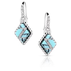 Montana Silversmiths Women's High Noon Cobblestone Silver/Turquoise Earrings
