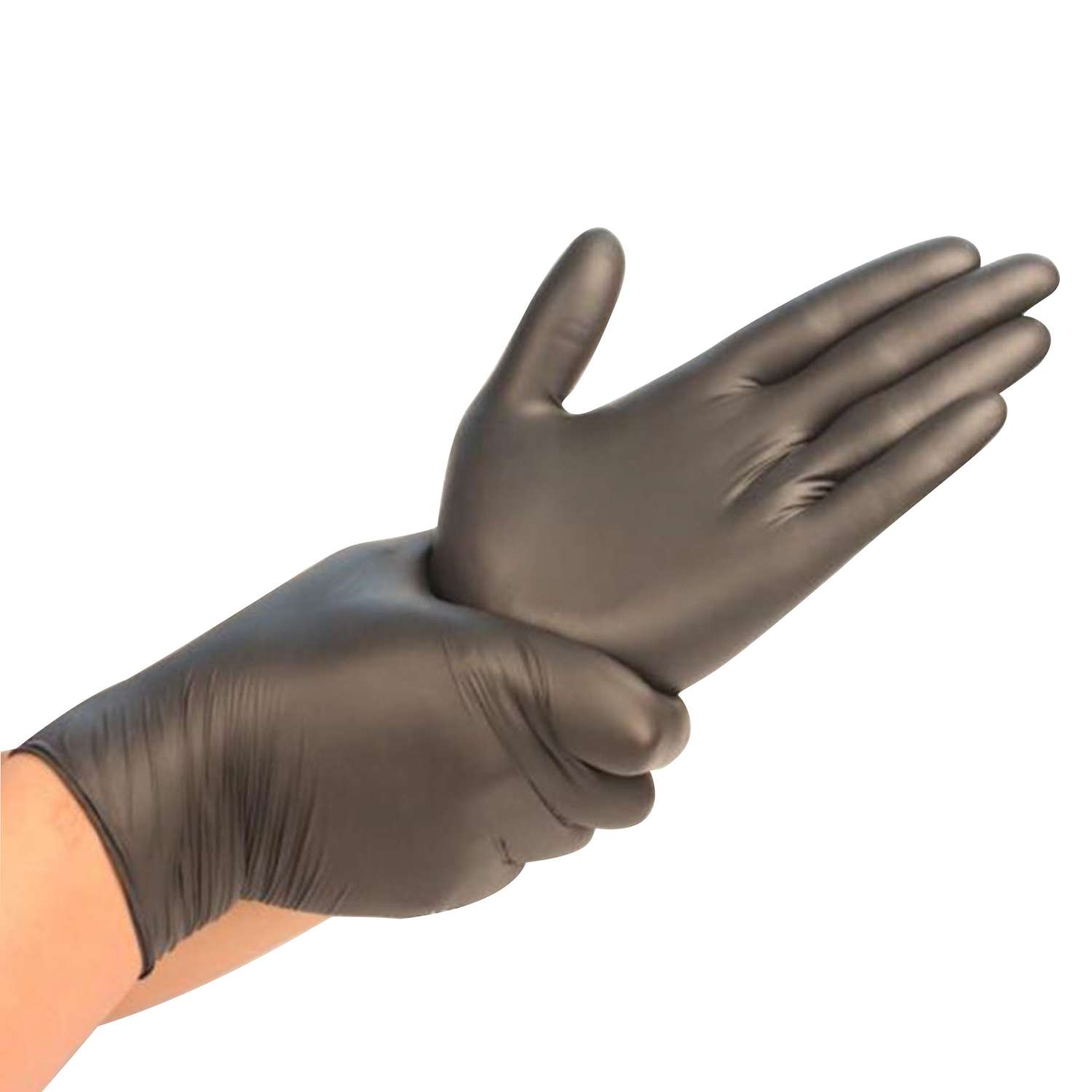Synguard Nitrile Disposable Gloves Medium Black Powder Free 100 Ace Hardware