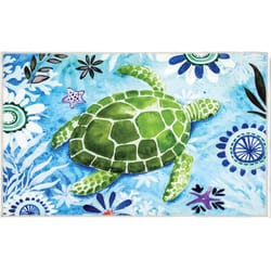 Olivia's Home 22 in. W X 32 in. L Multicolored Sea Creatures Polyester Rug