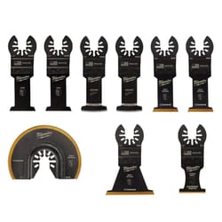 Milwaukee Universal Fit Open-Lok Carbide Multi-Tool Oscillating Blade Set Multi-Material 9 pc