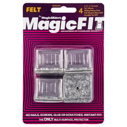 Magic Fit Magic Sliders Gray Push-On Felt Sliding Discs 4 pk