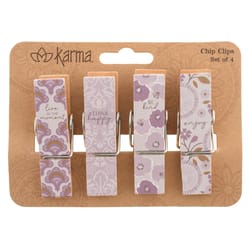 Karma Multicolored Wood Bag Clips