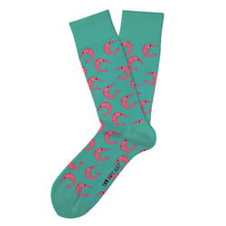 Two Left Feet Unisex Shrimp Cocktail M/L Novelty Socks Green