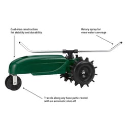 Orbit Cast Iron Wheeled Base Traveling Sprinkler 13500 sq ft 1 pk