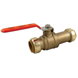 SharkBite 1 in. Brass Push Fit Slip Ball Valve Full Port Lever For Potable Water