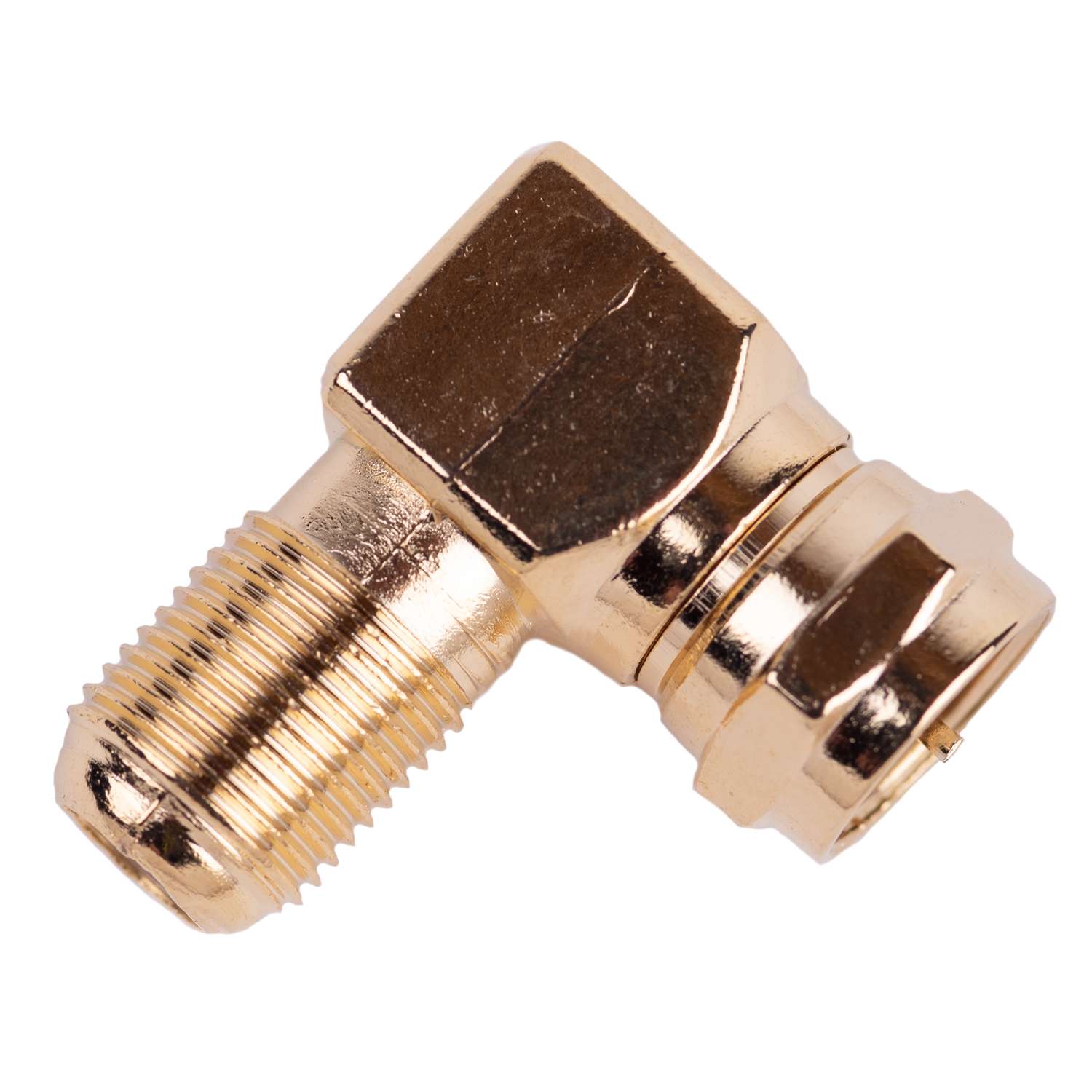 Monster Cable Just Hook It Up Right Angle Coax F Adapter 75 Ohm 1 pk