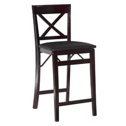 Linon Home Decor Brown Polyurethane Mallory Barstool 37 in.