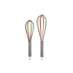 Core Kitchen Multi-Colored Silicone/Stainless Steel Whisk Set