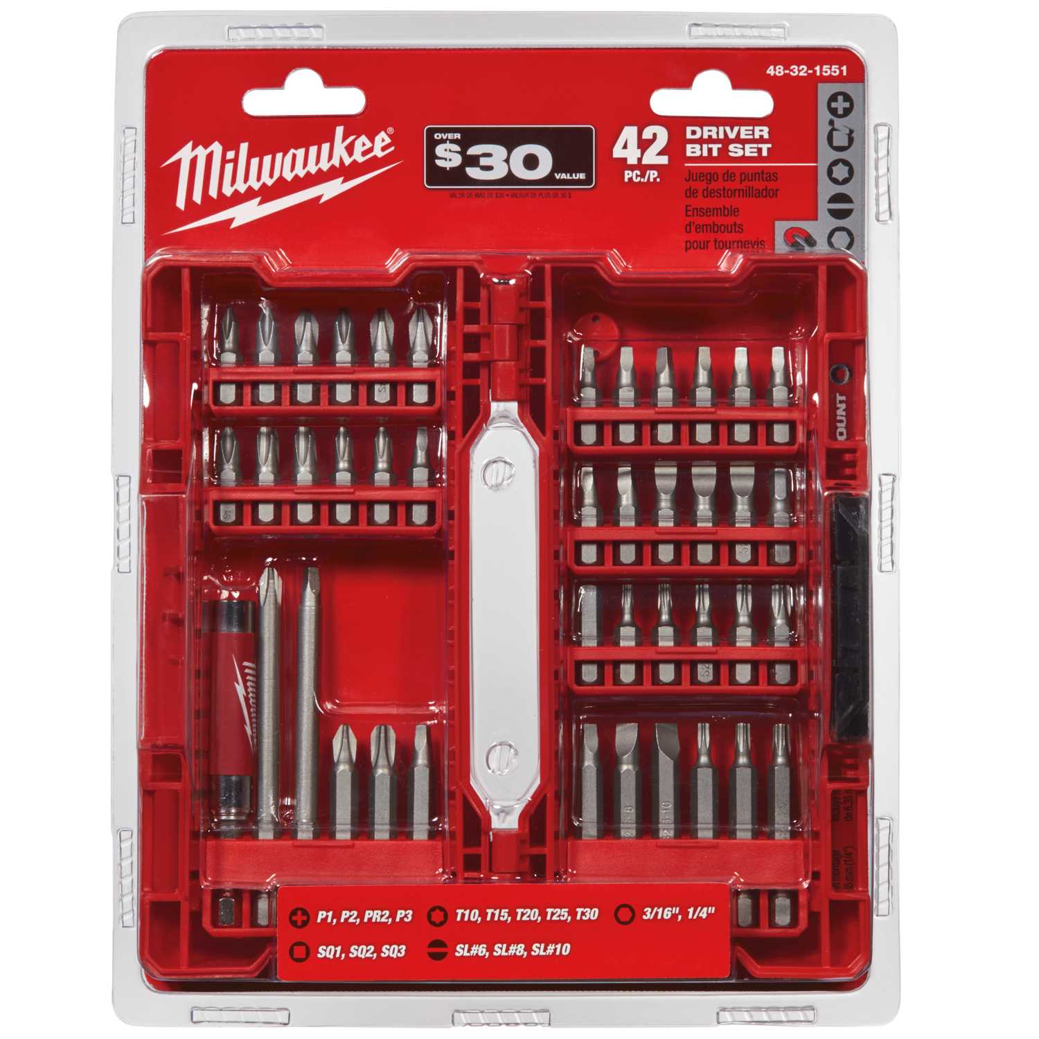 Milwaukee SHOCKWAVE Assorted 14 in. L Heavy Duty Screwdriver Bit Set