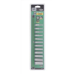 SK Tools Arrow Fastener 1/4 each X 1/4 in. drive Metric Deep Socket Set