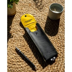Denik 2  in. W X 6.5  in. L Black Notebook Pouch