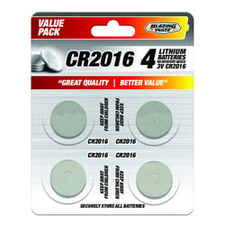 Blazing Voltz Lithium CR2016 3 V Electronics Battery CR2016 4 pk