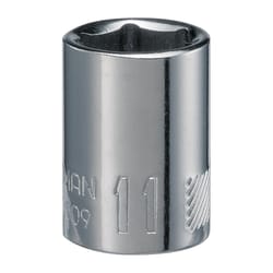 Craftsman 11 mm X 1/4 in. drive Metric 6 Point Standard Shallow Socket 1 pc