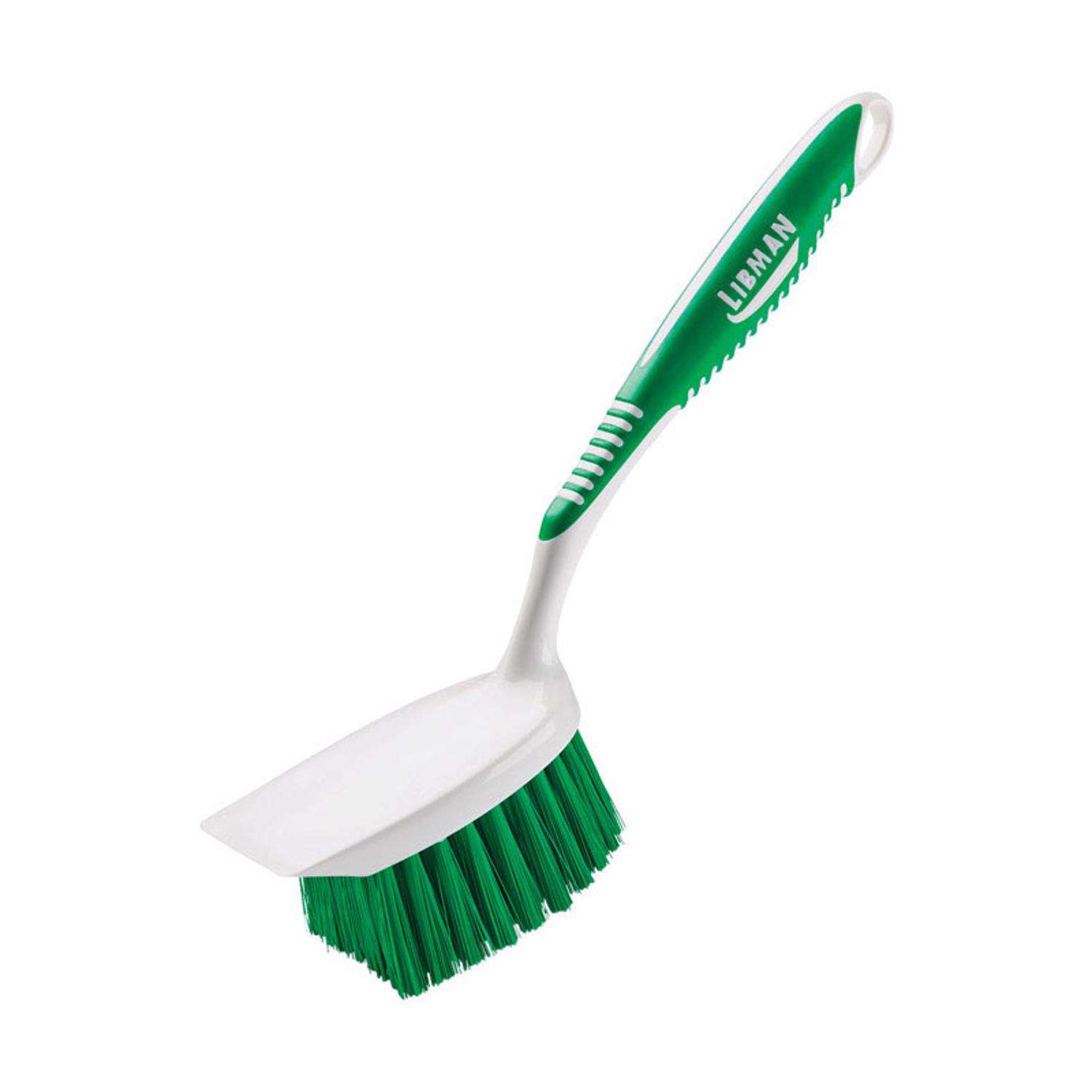 Libman 5.5 in. W Medium Bristle 71/2 in. Plastic/Rubber Handle Scrub