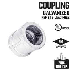 STZ Industries 1/8 in. FIP each X 1/8 in. D FIP Galvanized Malleable Iron Coupling