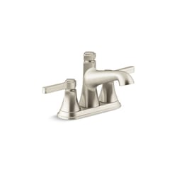 Kohler Georgeson Brushed Nickel Traditional Centerset Bathroom Sink Faucet 4 in.