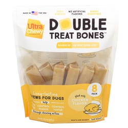 Ultra Chewy Double Treat Bone Chicken Grain Free Chews For Dogs 22.4 oz 8 pk