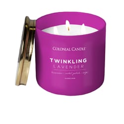 Colonial Candle Pop of Color Copper/Purple Twinkling Lavender Scent Decorative Candle 14.5 oz