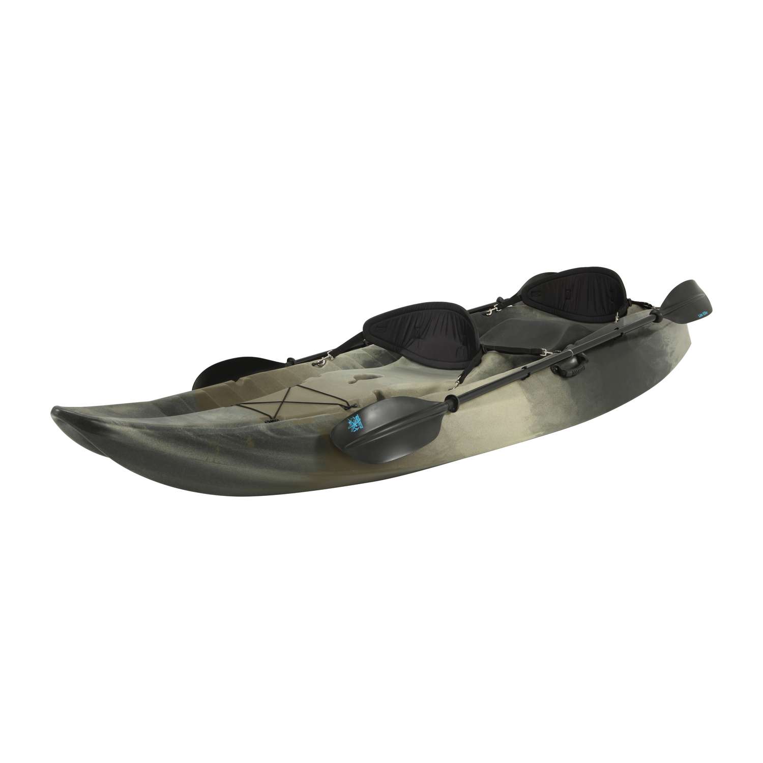 Lifetime Sport Fisher Plastic Black Fishing Kayak 19 in. H X 36 in