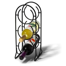 Spectrum 14.8 in. H X 6.8 in. L Black Steel Wine Rack