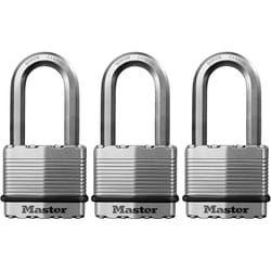 Master Lock 2 in. W Steel Dual Ball Bearing Locking Weather-Resistant Padlock