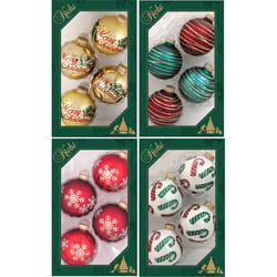 Krebs Gold/Green/Red/White Ball Ornaments