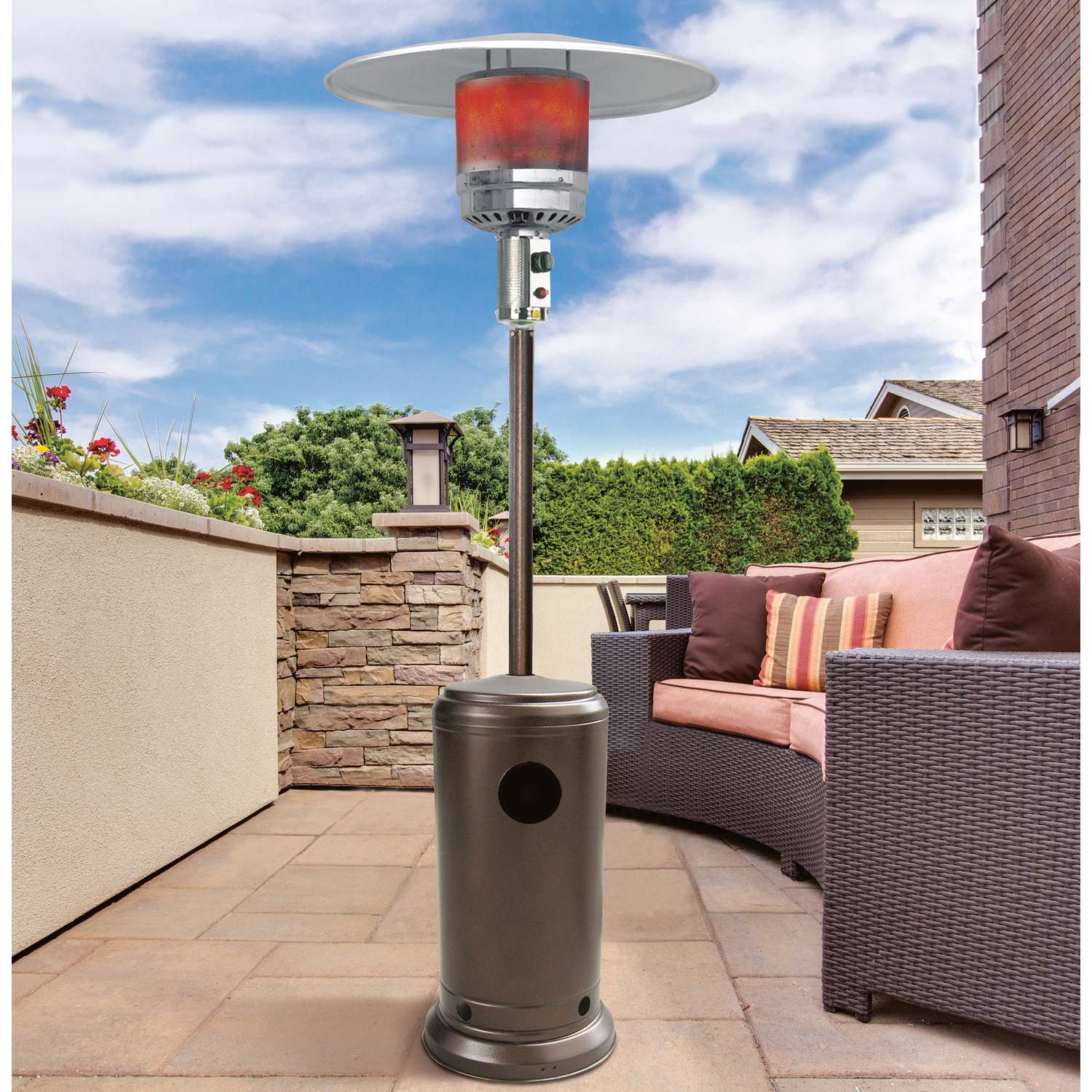 U-CO 38000 BTU Propane Steel Freestanding Patio Heater - Ace Hardware